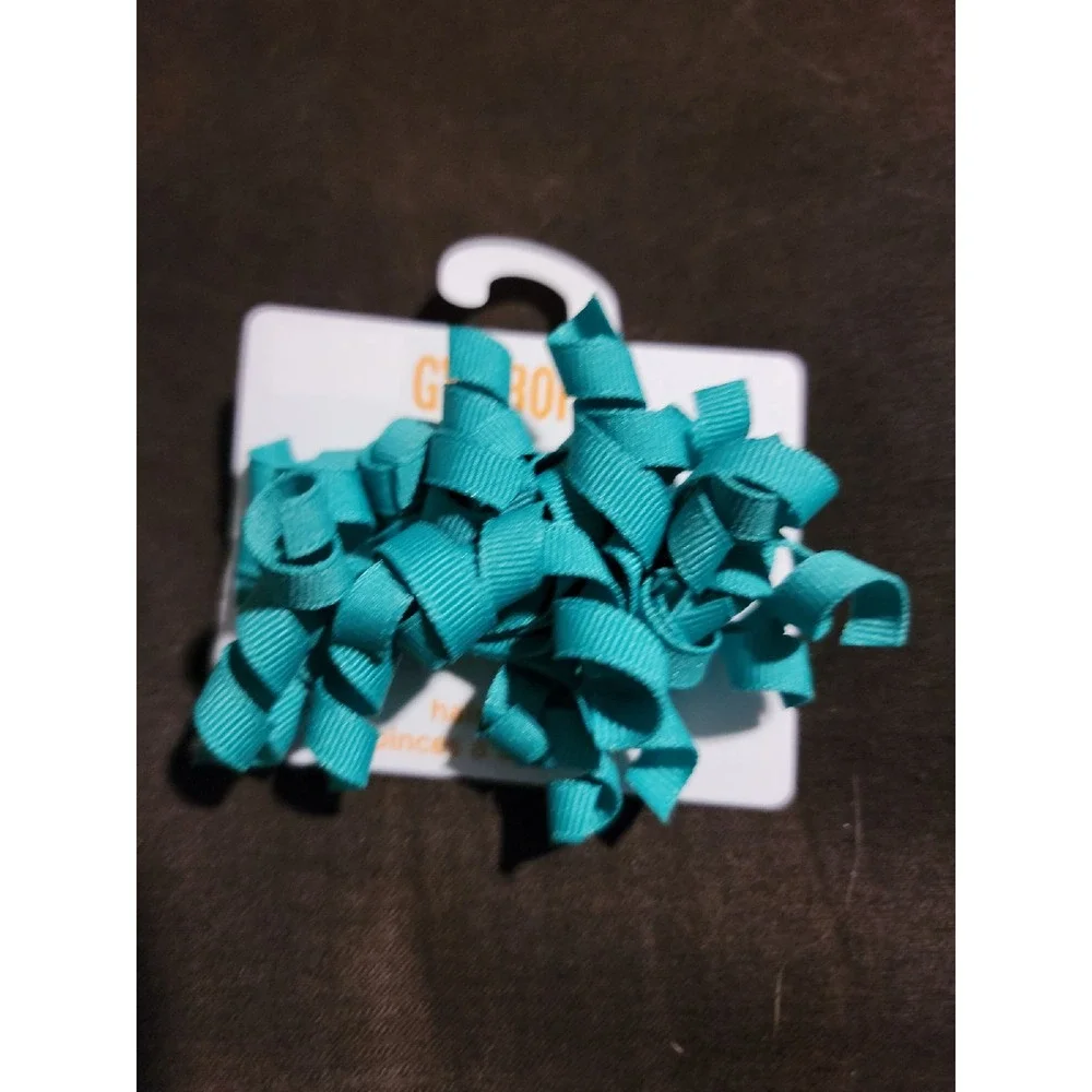 Gymboree Green scene curlies hair‎ clips nwt